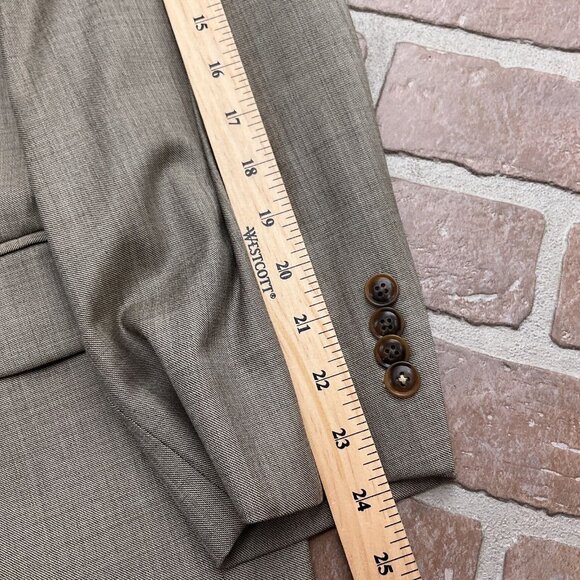 Joseph Abboud Blazer Men 46R Brown Super 120s Loro Piana Wool Classic Italy VTG‎ - Picture 6 of 14